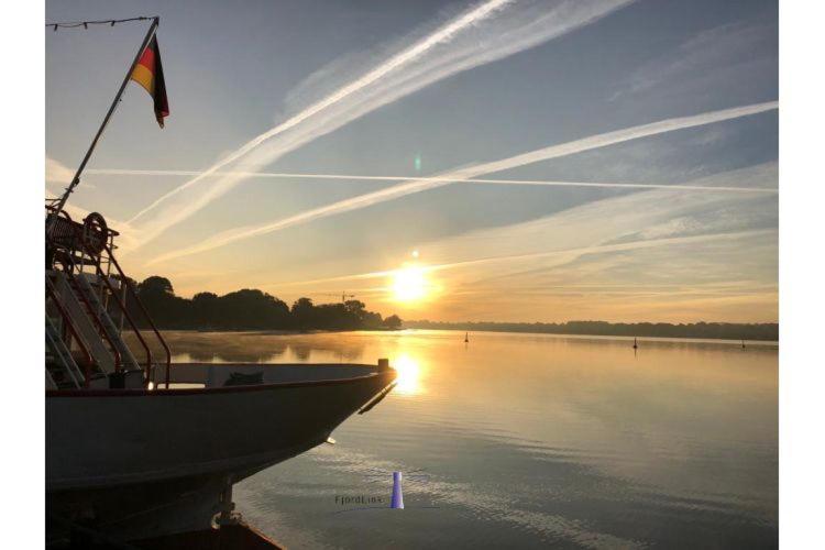Hotel Hausboot Fjord Aries Mit Dachterrasse In Schleswig Esterno foto